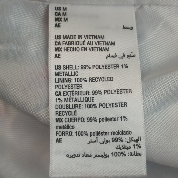 On 34th Blue Coral Metallic Tweed Full Zip Bomber Jacket - Picture 7 of 7